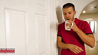 long haired step niece visits step uncle's dog house