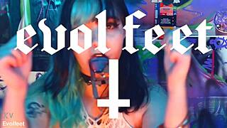 Lesbian Strap-On Play with Foot Tickling and Toe Sucking.