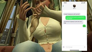 milf gets slammed by daughter's boyfriend in washing machine