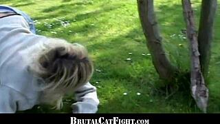 Blondes Fight And Suck Cock