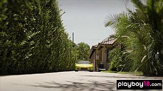 Feel the joy as ebony milf misty stone and her nude teen girlfriends wash the car in bubbles