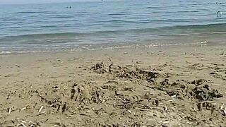 Nippleringlover Kinky Mother Flashes Pierced Pussy And Nipples At Public Beach
