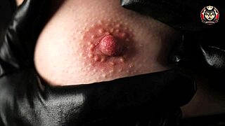 Hot milf in fishnets looks sexy