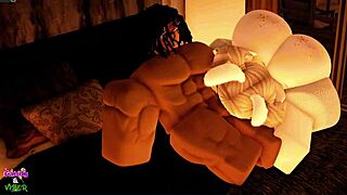 Candy wears her cosplay bunny outfit in the video