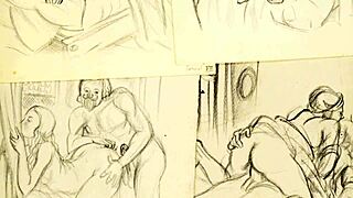 Group gathering with intense lesbian activities