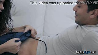 busty curly victoria voxxx shakes big ass before deep banging with max fills