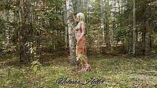 Forest witch explores outdoor secrets with cute charm