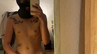 Naughty girl plays with pee and pussy