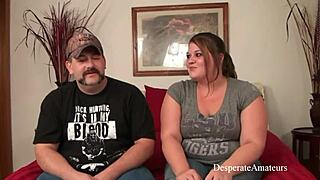 nervous curvy milf, uh, first time sucking big cock for money