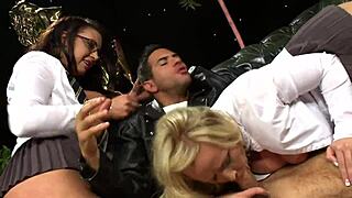 just another horny afternoon with a steamy sexy threesome group banging session that got wild and wet.
