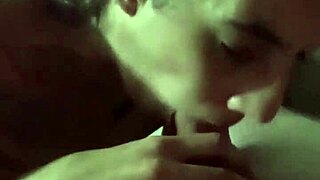 She loves to suck my skinny cock with her small 18+ tits bouncing while i watch