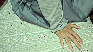 Stepsister finds me masturbating, sucks dick under skirt