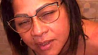 Stepmom Catches Me Masturbating with Her Thong and Sucks Me Off Hard Part 1.