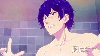 girl enters bathroom naked unaware of hidden presence