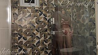 Cleo Cadillac Gets Fucked By Big Cock In Bathroom Interracial