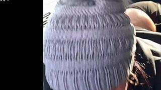 Ebony snowboarder gags on big black cock