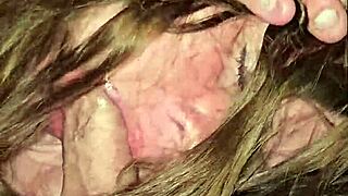 My wife spits on cock, moans, and deepthroats it