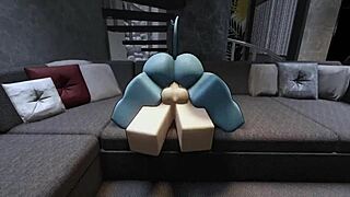 Having rough sex with hot demon