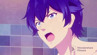 girl enters bathroom naked unaware of hidden presence