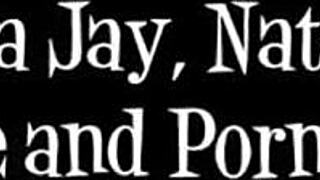 horny blonde pawg natalie moore in lingerie, bent over for blowjob.