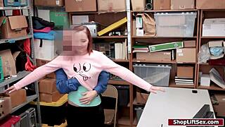 teen shoplifter sucks officers cock