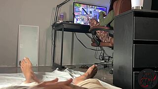 Fart play raunchy black babe msnovember with curvy booty and giant boobies