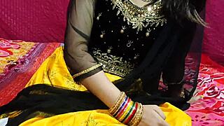 I experience first time anal sex with Seema Bhabhi's big tits and shaved pussy.