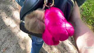 Amateur teen couple gets wild fucking outdoors in the woods