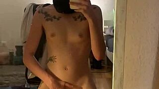 Naughty girl plays with pee and pussy