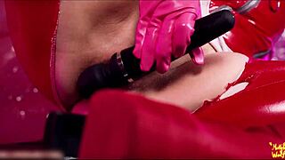 Mollyredwolf works out in Persona 5 cosplay, getting oiled and masturbating to orgasm.