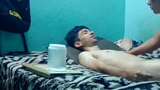 Skinny guy gets an intimate sensual massage from me 😊