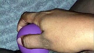 Ebony bbw plays with her pussy using toys and squirts hard during homemade masturbation session