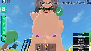 Horror girl feels intense fuck in roblox condo