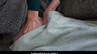 amazing busty brunette stepmom lexi luna had warm session with stepson.