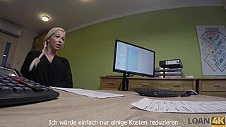 Loan4k: Naughty Blonde Bangs for Cash to Buy a New Mercedes!