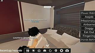 I bent over the beautiful bitch in our Roblox session