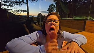 i took the young girl to the mountains and fucked her outdoors, came in her mouth.