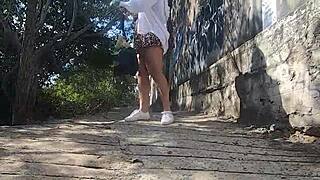 i saw a young girl flashing her pussy on the beach