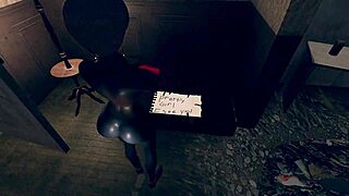 Want To Play With Ebony Redhead's Big Tits In Rest Area?