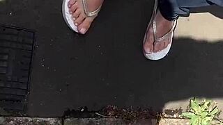 Neighbor grandma's feet in the fifth video