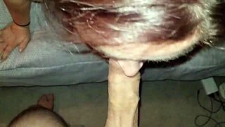 Sexy BBW corset cumslut facial