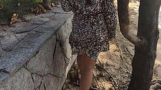 i saw a young girl flashing her pussy on the beach