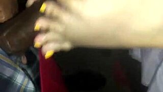 Reverse Footjob Cumshot with Ebony BBW - Got Skills?