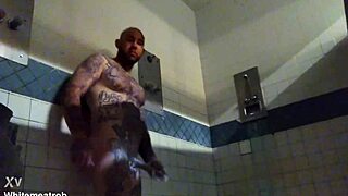 Solo in prison, stroking my big cock for wet cumshot!