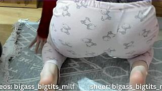 BBW In Pajamas Fingers Wet Pussy Doggy Style