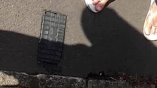 Neighbor grandma's feet in the fifth video