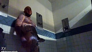 Solo in prison, stroking my big cock for wet cumshot!