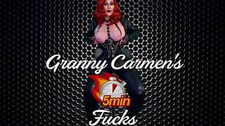 Granny Carmen Masturbates to Orgasm