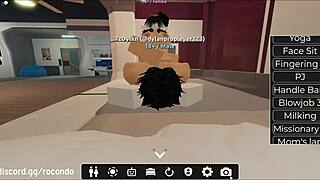 I bent over the beautiful bitch in our Roblox session