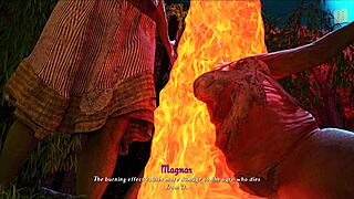 brunette plays sexy game in being a dik route